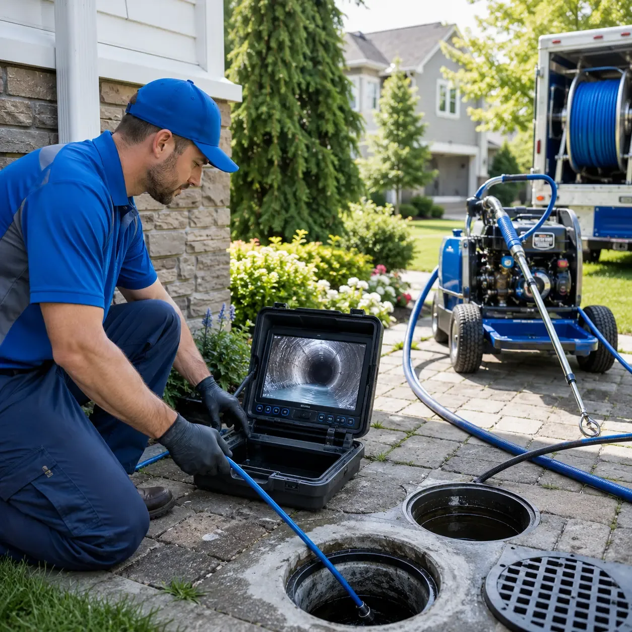 Outdoor drain cleaning professionals serving Rush, NY